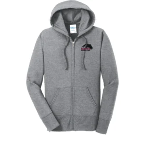 Panther Volleyball Embroidered Ladies Full Zip Hoodie