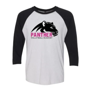 Panther Volleyball Academy Adult Baseball Tee