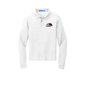 Panther Volleyball Embroidered Youth Long Sleeve Polo